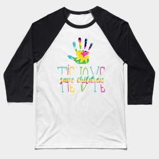 Tie Dye Save Children - Awareness Hand Tie Dye Gift - Cute Tie Dye Hand Save Children Gift Baseball T-Shirt